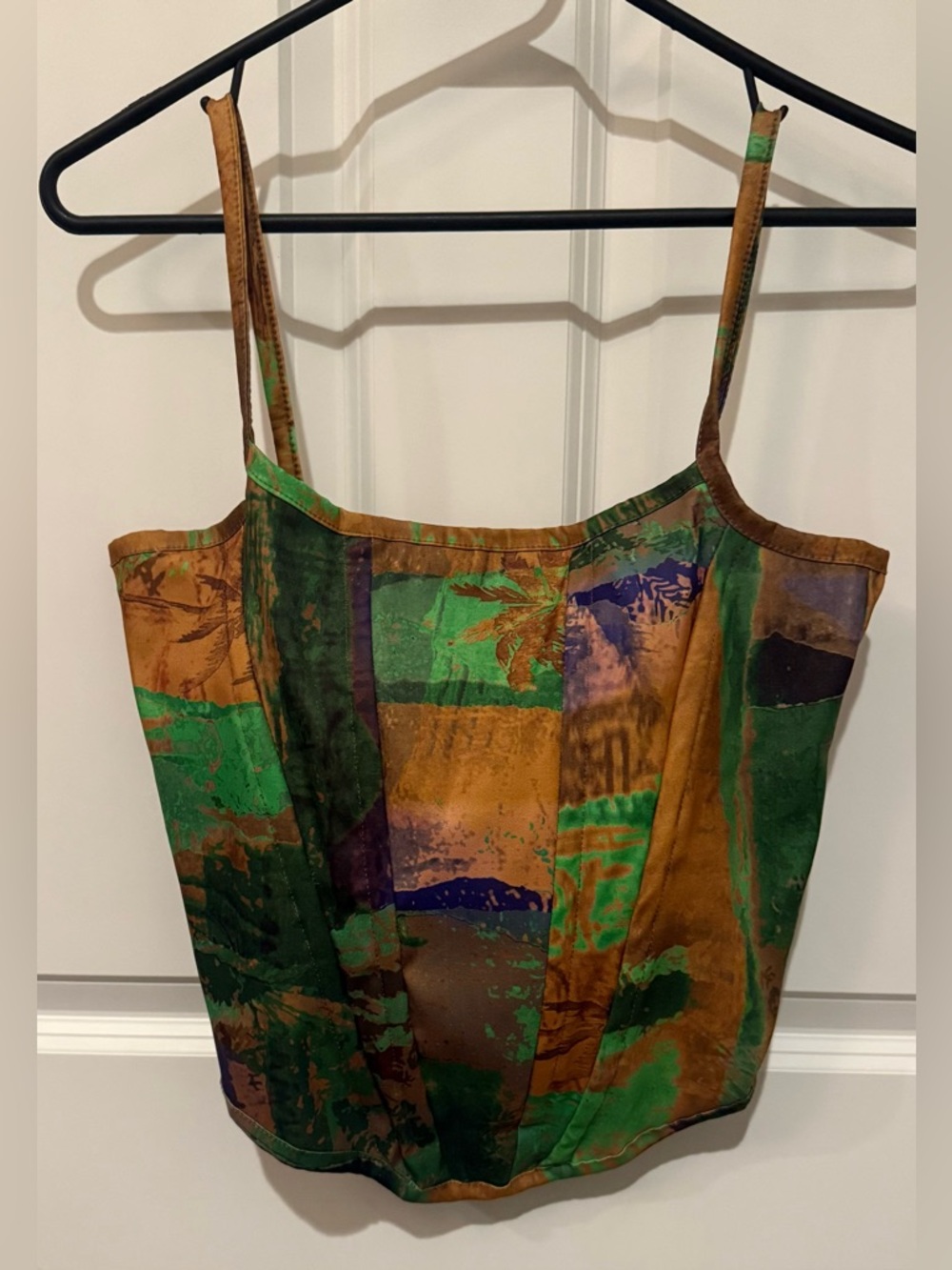 PrettyLittleThing Multi Color Corset Top and Skirt Set. - Picture 2 of 9